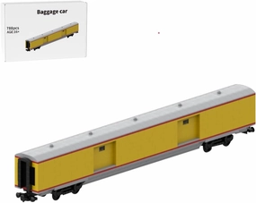 MOC-208210 Railway Baggage Car Building Blocks Set - 788 Piece Realistic Train Model, Stunning Baggage Car Replica for Adults, Perfect for Collectors & Train Enthusiasts