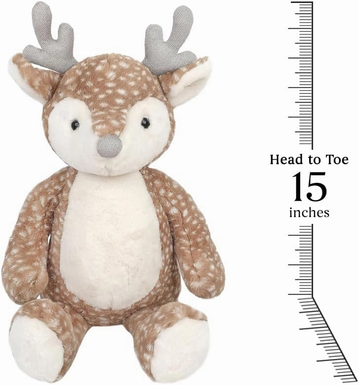 MON AMI Fiona The Fawn Stuffed Animal – 15”, Soft & Cuddly Stuffed Toy Animal for Little Girls/Boys, Great Gift for Kids of All Ages