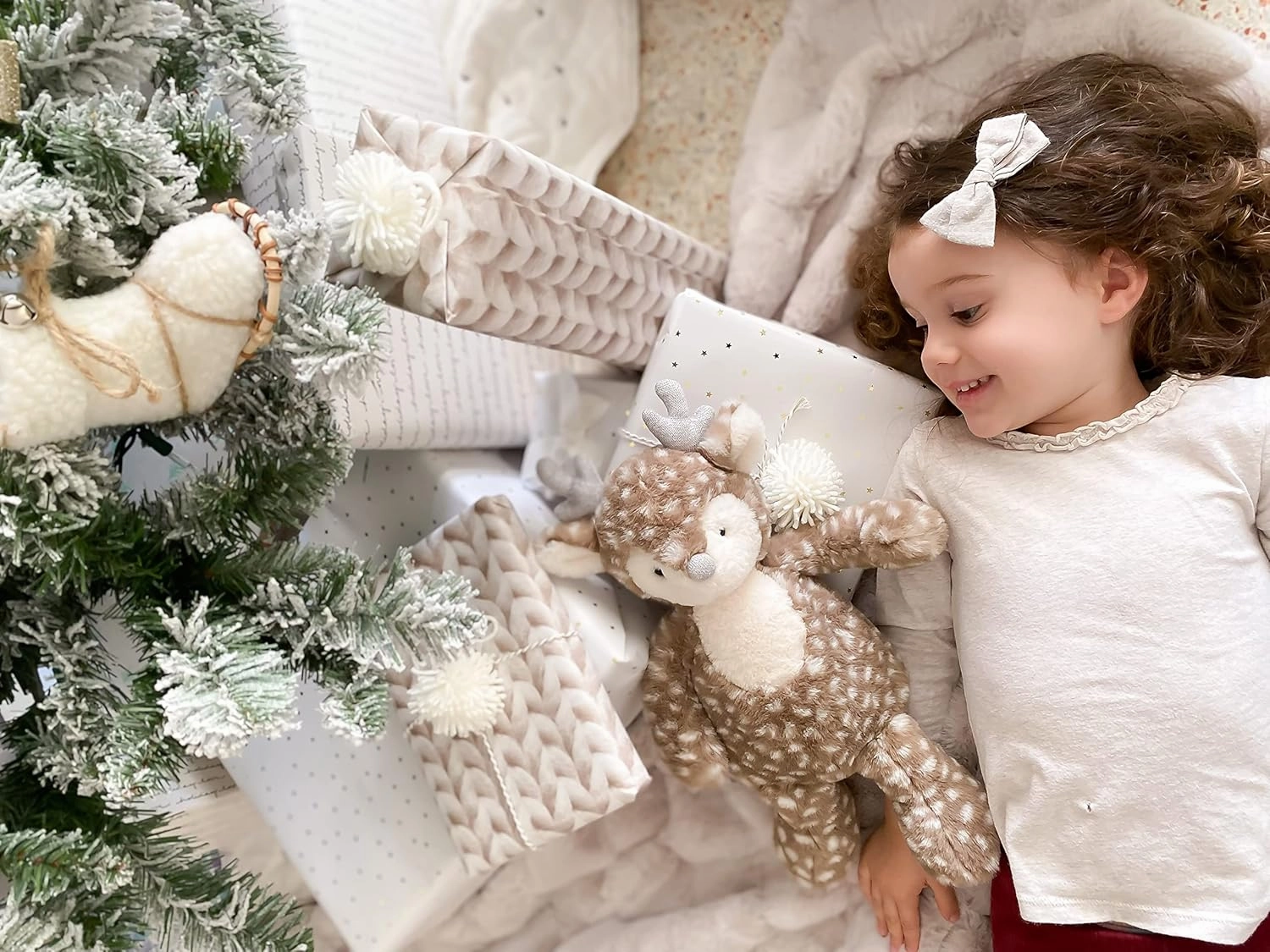 MON AMI Fiona The Fawn Stuffed Animal – 15”, Soft & Cuddly Stuffed Toy Animal for Little Girls/Boys, Great Gift for Kids of All Ages