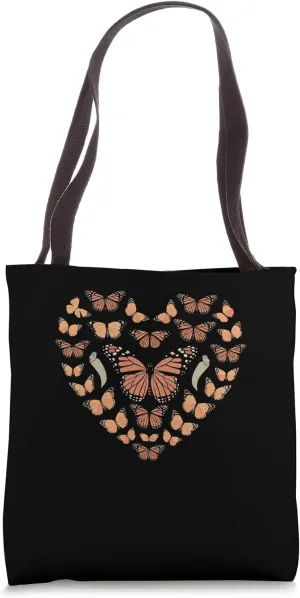Monarch Butterflies Heart Lepidopterist Entomologists Tote Bag