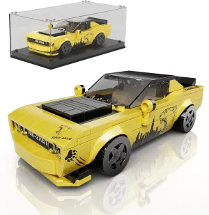 Mould King Speed Champion Hellcat Building Sets with Clear Display Case, 27051 Collectible Model Car Kits, Race Car Building Kits for Adults and Kids 8 (368PCS)