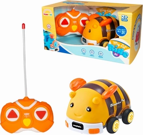 MUKIKIM My Little Rides - Beatrice The Bee. Your Child's First Remote Control Car. Safe & Durable for Ages 2  Toddlers/Young Kids. Cartoon RC Car with Soft Shell & Crash-Resistant Design