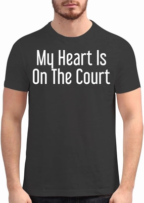 My Heart is On The Court - Men's Soft Graphic T-Shirt CP05