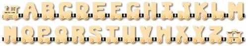 NameTrain Clear Finish Alphabet Train (A-Z) - Made in USA