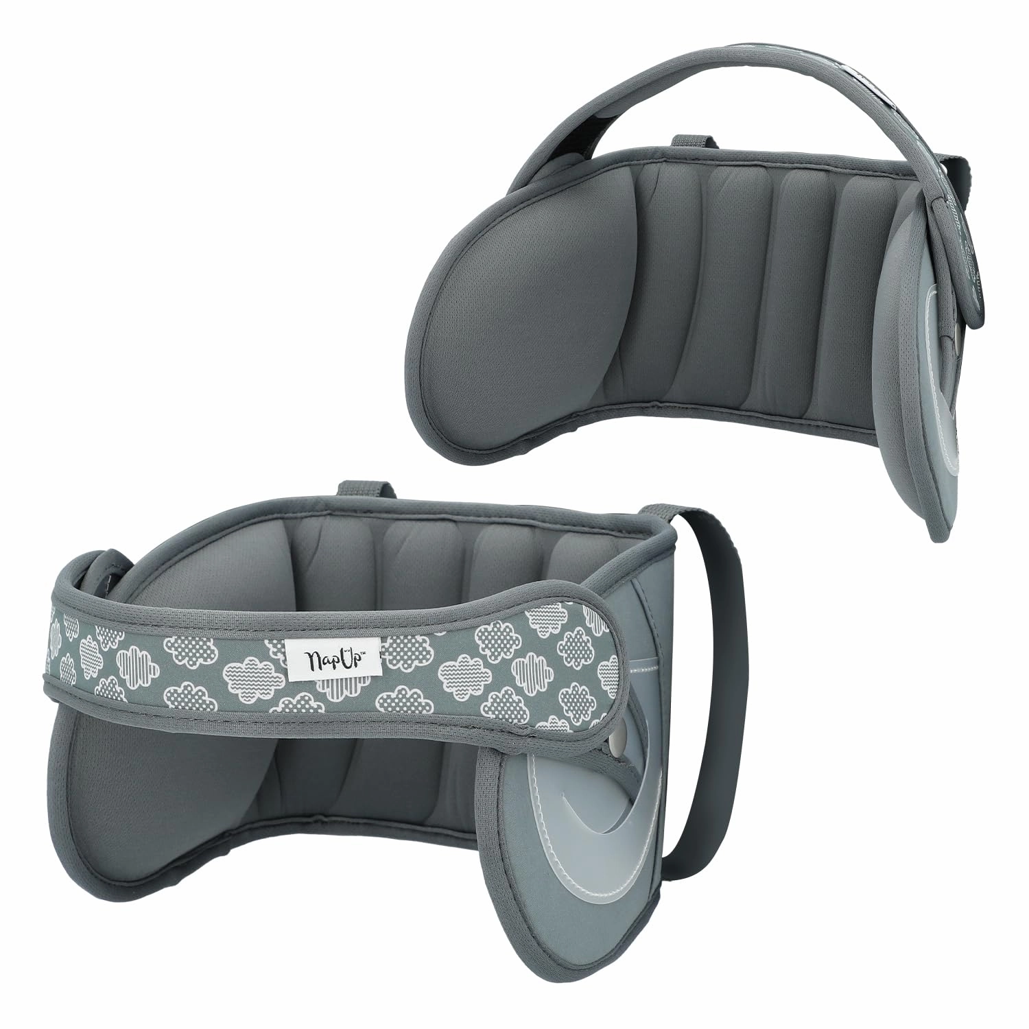 NAPUP Toddler Head Strap for Car Seat – Adjustable Polyester Carseat Head Strap for Sleeping Child (Grey)