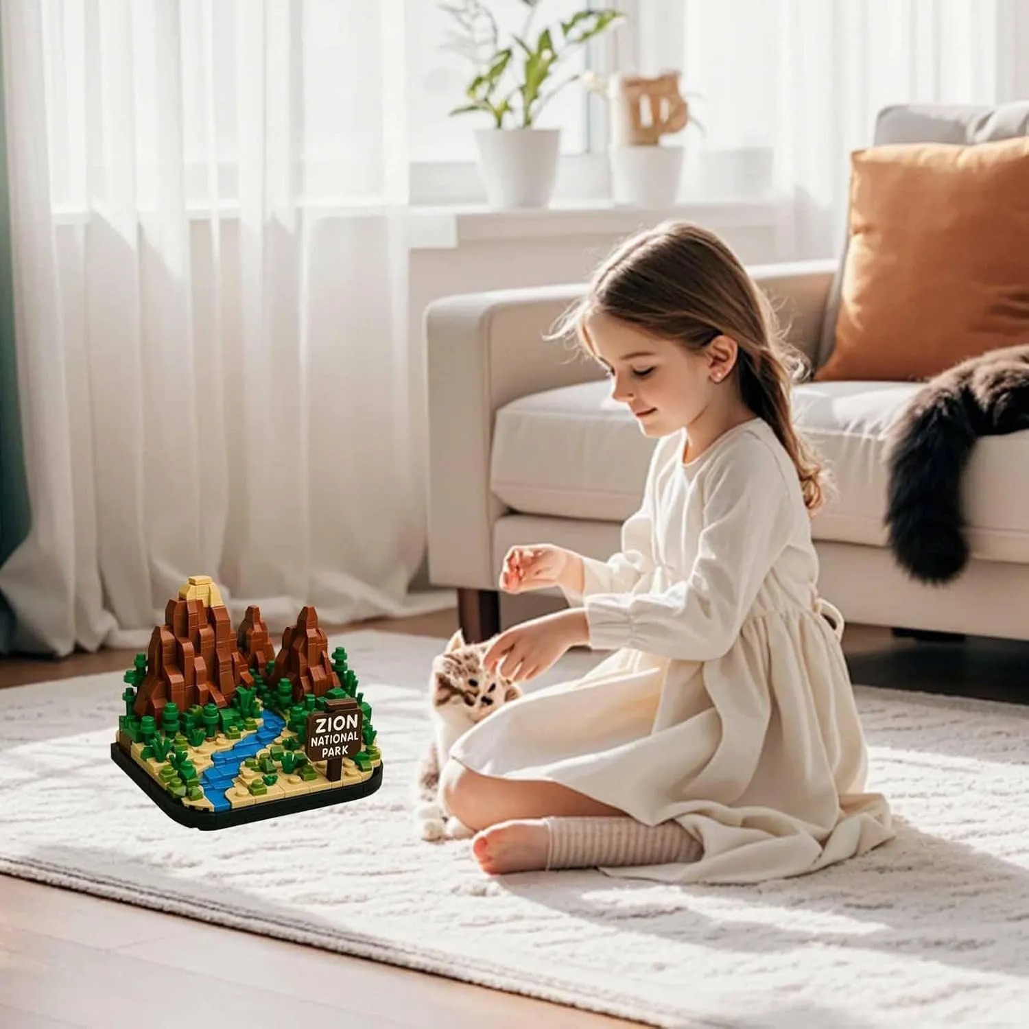 National Parks Building Blocks, Park Block Puzzle, DIY Building Set, Scenic Brick Model, Nature Landscape Architecture Display Kit for Collectors and Travel Lovers(#a)