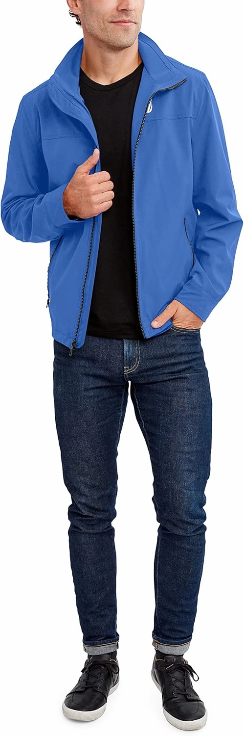 Nautica Men's Lightweight Windbreaker Jacket-Water-Resistant, Ideal for Golf, Hiking, Boating Adventures & Casual Wear