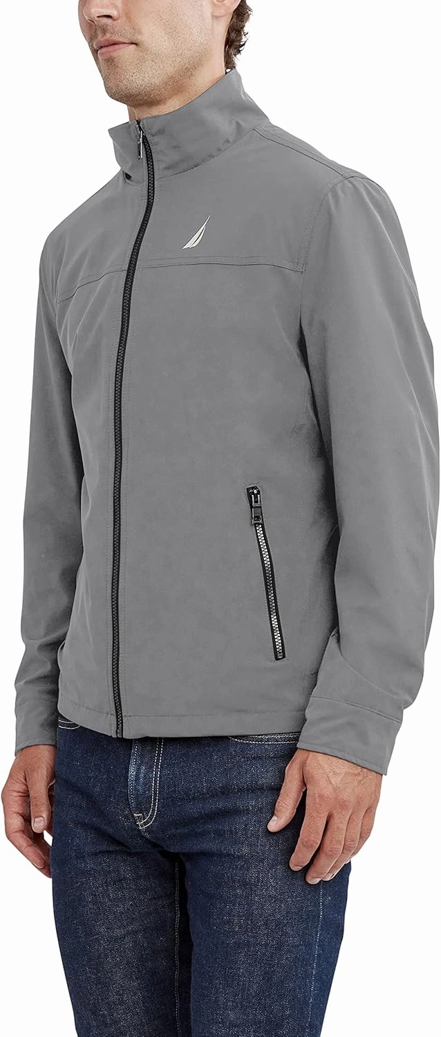 Nautica Men's Lightweight Windbreaker Jacket-Water-Resistant, Ideal for Golf, Hiking, Boating Adventures & Casual Wear