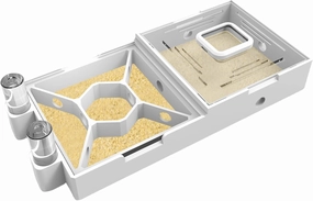 Nest Farm for Live Ants and Queen - Ant Farms with Yellow Sand Observation Transparent Ant Farm for Adults 3D Printed Nest Ant Workshop Castle Ant Garden Queen (Kit-D)