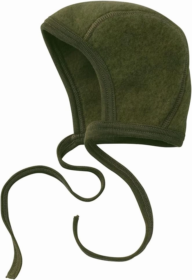 Newborn Baby Bonnet: Infant Ear Protection Hat Pilot Cap, 0-6 Months, Organic Merino Wool Fleece