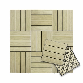 NewTechWood UltraShield Naturale 1 ft. x 1 ft. Quick Deck Outdoor Composite Deck Tile in Sahara Sand (10 sq. ft. Per Box)