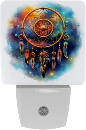 NEWzone Dream Catcher Night Light 0.5W, Plug in Night Lights for Boys Girls Led Night Light Dusk to Dawn Sensor Nightlight for Stairway/Hallway/Bedroom