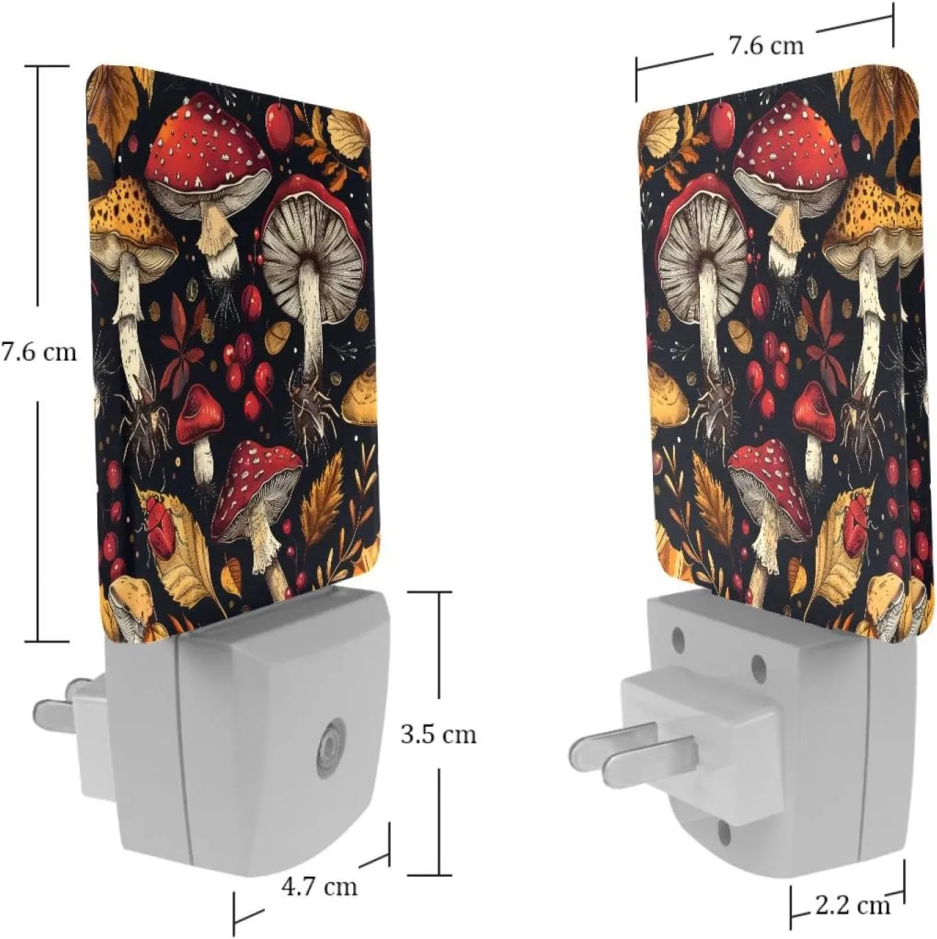 NEWzone Mushroom Night Light Plug into Wall with Dusk to Dawn Light Sensors, Warm Nightlights for Bedroom, Bathroom, Hallway, Kitchen, Gifts Ideal for Girls Boys