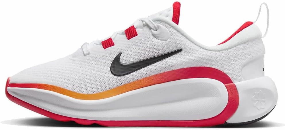 Nike Infinity Flow Big Kids' Running Shoes (FD6058-101, White/Picante Red/Tart/Black) Size 3.5