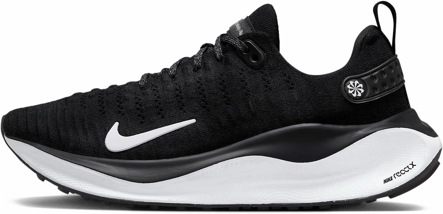 Nike InfinityRN 4 Women's Road Running Shoes (Extra Wide) (FN0880-001, Black/Dark Grey/White) Size 9.5