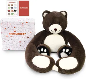 Niuniu Daddy 4LBS | Teddy Bear Heatable Weighted Stuffed Animals, Microwavable Plush Animal Lavender Scented with Heating Pad, Heated Plush Toy with Unscented for Girl Women Birthday Christmas Holiday