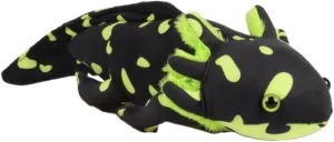 Nohito 17.7in Simulation Axolotl Plush Toy Kawaii Soft Green and Black Axolotl Stuffed Animal Plushie Pillow Doll (Green M)