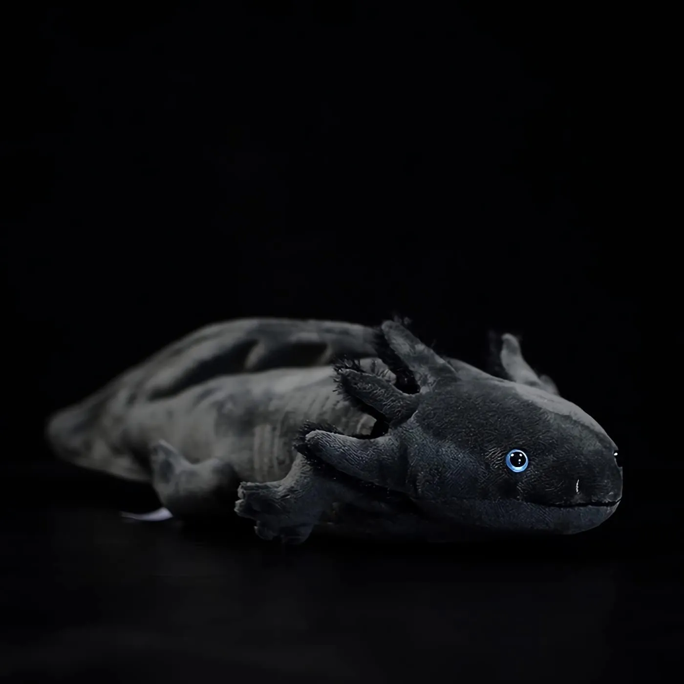 Nohito 19.6in Simulation Axolotl Plush Toy Kawaii Soft Stuffed Animal Pink Axolotl Plushie Pillow Doll (Black)