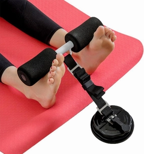 Nordic Hamstring Strap, Portable Exercise Equipment with Suction Cup Adjustable Doorway Sit Up Soft Padded Handles Partner for Spanish Squats, Sit-Up