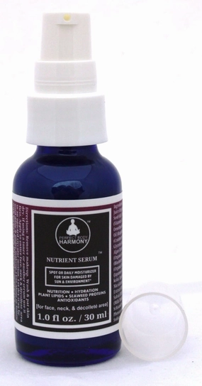 Nutrient Serum for Face, Neck, & Decollete; Sun & Environmental Damage Repair Support. MSM, Vitamin C, Plant Lipids, Seaweed Proteins, & Antioxidants Support for Photo-Aging Skin; 1.0 oz