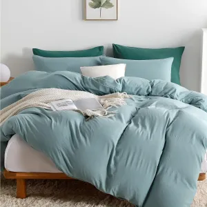 OAITE Duvet Cover,Protects and Covers Your Comforter/Duvet Insert,Luxury 100% Super Soft Microfiber,Queen Size,3 Piece Duvet Cover Set Includes 2 Pillow Shams