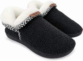 ofoot Women's Warm Fuzzy House Slippers with Back,Faux Fur Bedroom Shoes Soft Thick Memory Foam Plush Lining Indoor Outdoor Non Slip Rubber Soles
