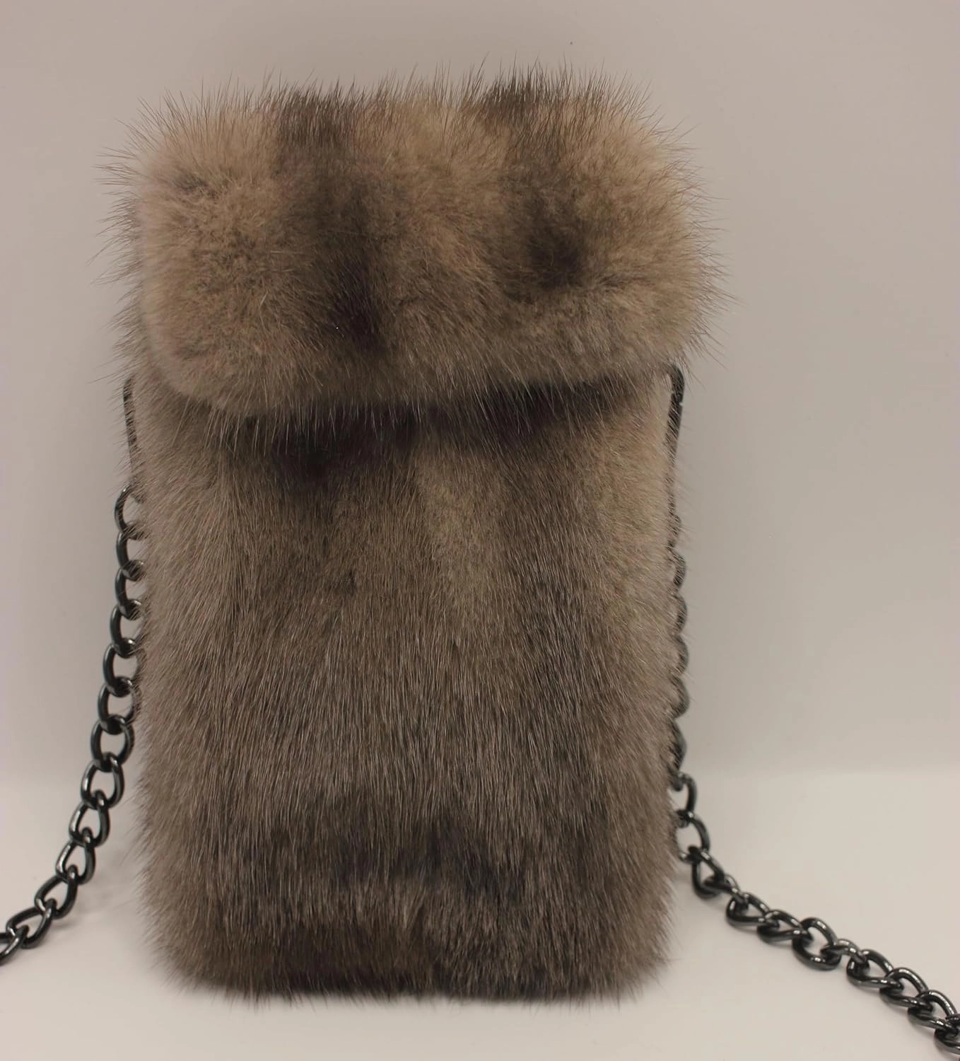 Opulent Danish Mink Fur Elegance Handbag with Genuine Sheepskin Lining - Ethical Luxury, Spacious Sophistication