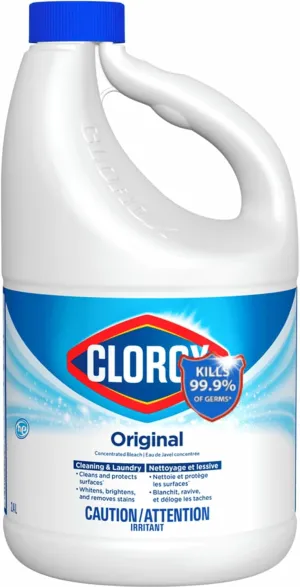Original Bleach 121oz for Laundry Linen Floors Bathroom Tiles & Laundry Whitener Use Multi Surface Cleaner & Home Shipped w/Landsing Pro Ship Bag