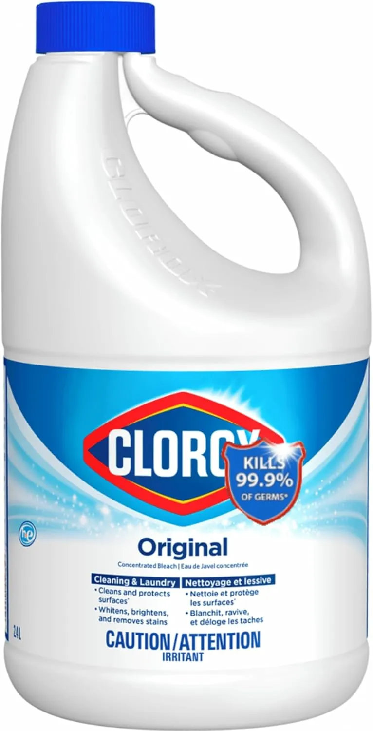 Original Bleach 121oz for Laundry Linen Floors Bathroom Tiles & Laundry Whitener Use Multi Surface Cleaner & Home Shipped w/Landsing Pro Ship Bag