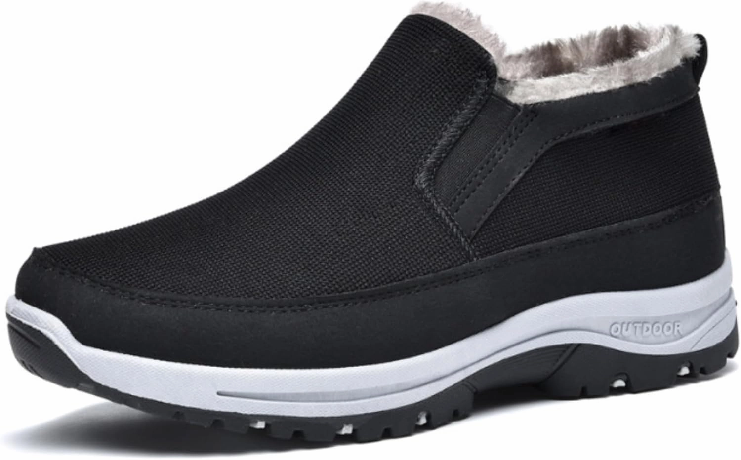 Orthowalkway Mens Shoes Plush Mens Orthopedic Slip On Shoes Outdoor Non Slip Orthopedic Sneakers