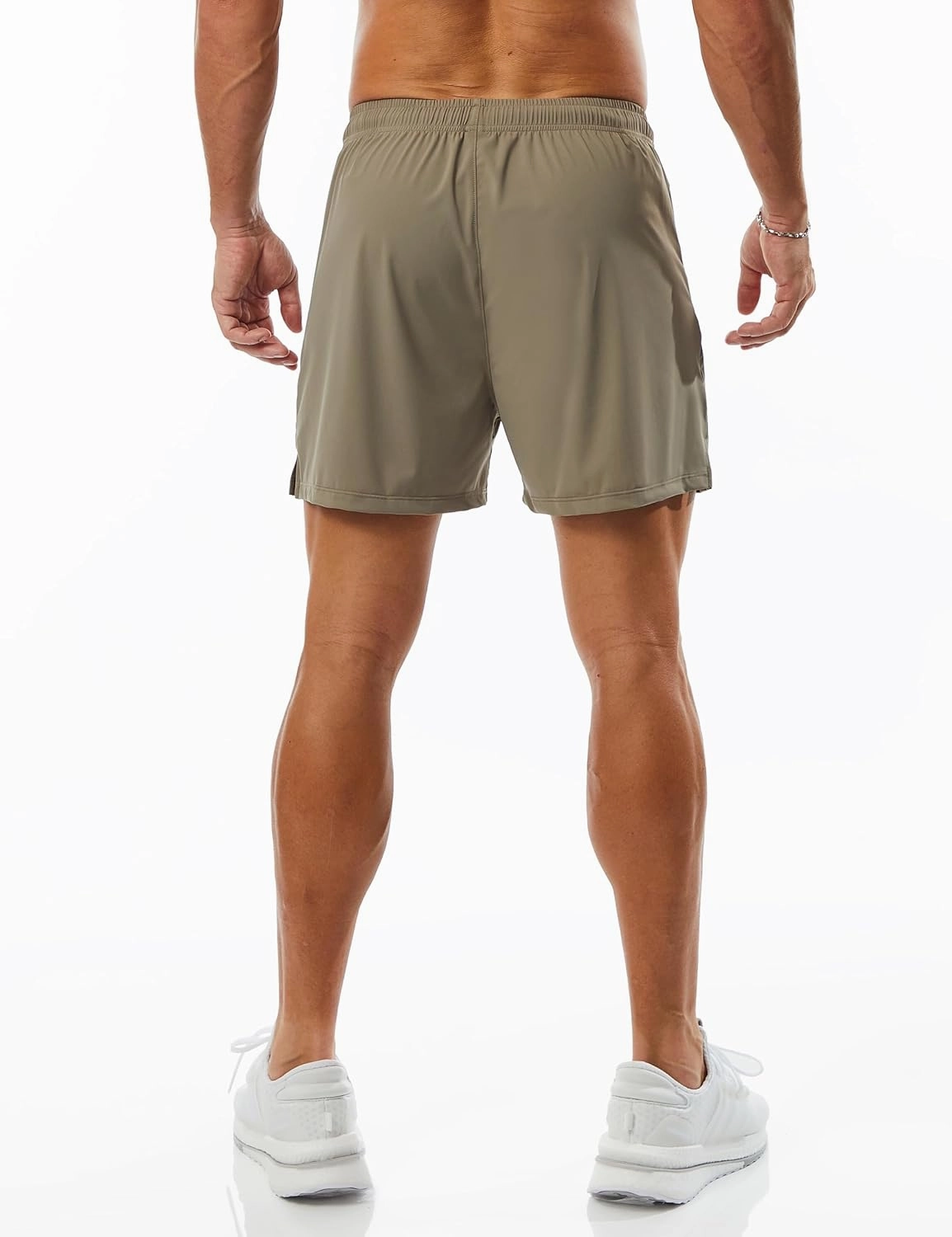 Ouber Men's Athletic Gym Shorts Workout Quick Dry Shorts for Men Running Training with Zipper Pockets