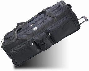 OVERSIZED Rolling Soft Trunk Duffel Bag 42", Everest - Ideal for Camp, Car & Bus Travel (Red)