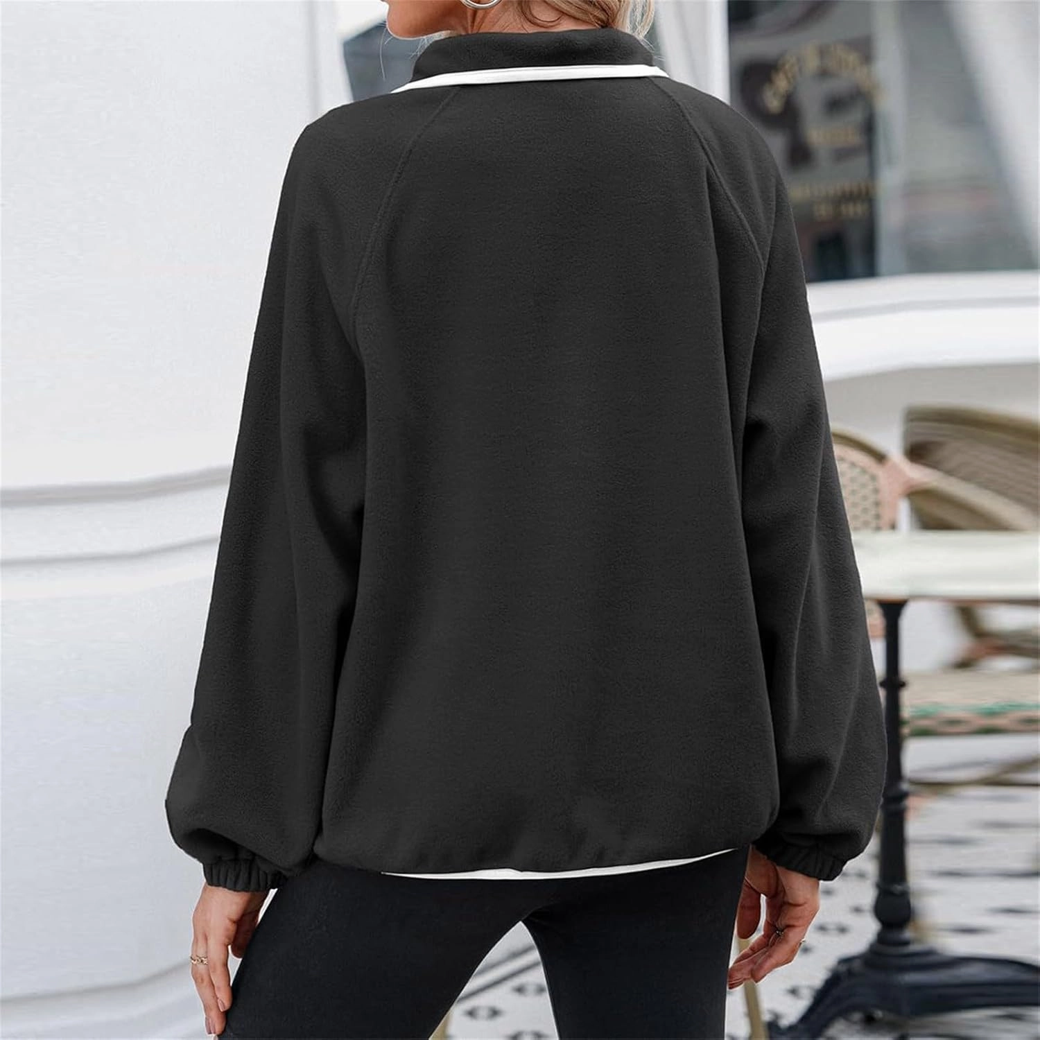 Oversized Sweatshirts For Women Trendy 2024 Fleece Lined Button Down Pullovers Casual Loose Warm Fall Winter Clothes