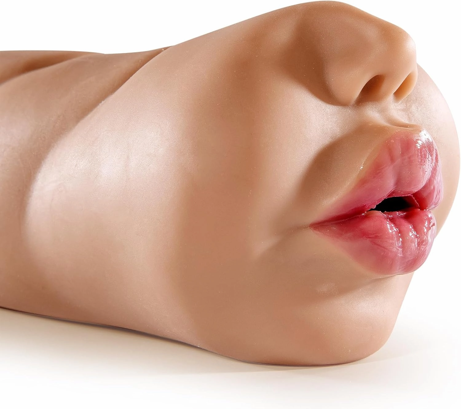 oyiyeyiyo Realistic Mouth Male Masturbator, Deep Throat Pocket Pussy Blow Job Stroker with Teeth and Tongue, Male Sex Toys for Men Masturbation, Sex Doll Adult Toy for Oral Sex (Brown)