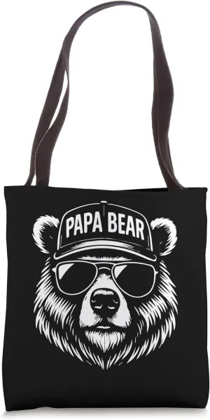 Papabear - funny father motif with baseball cap Tote Bag