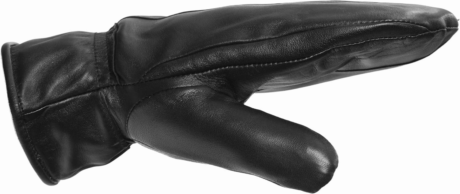 Park City Women’s Leather Mittens (100% Rabbit Fur Lined) Perfect for Driving, Skiing, and Winter Wear (Premium Lambskin)