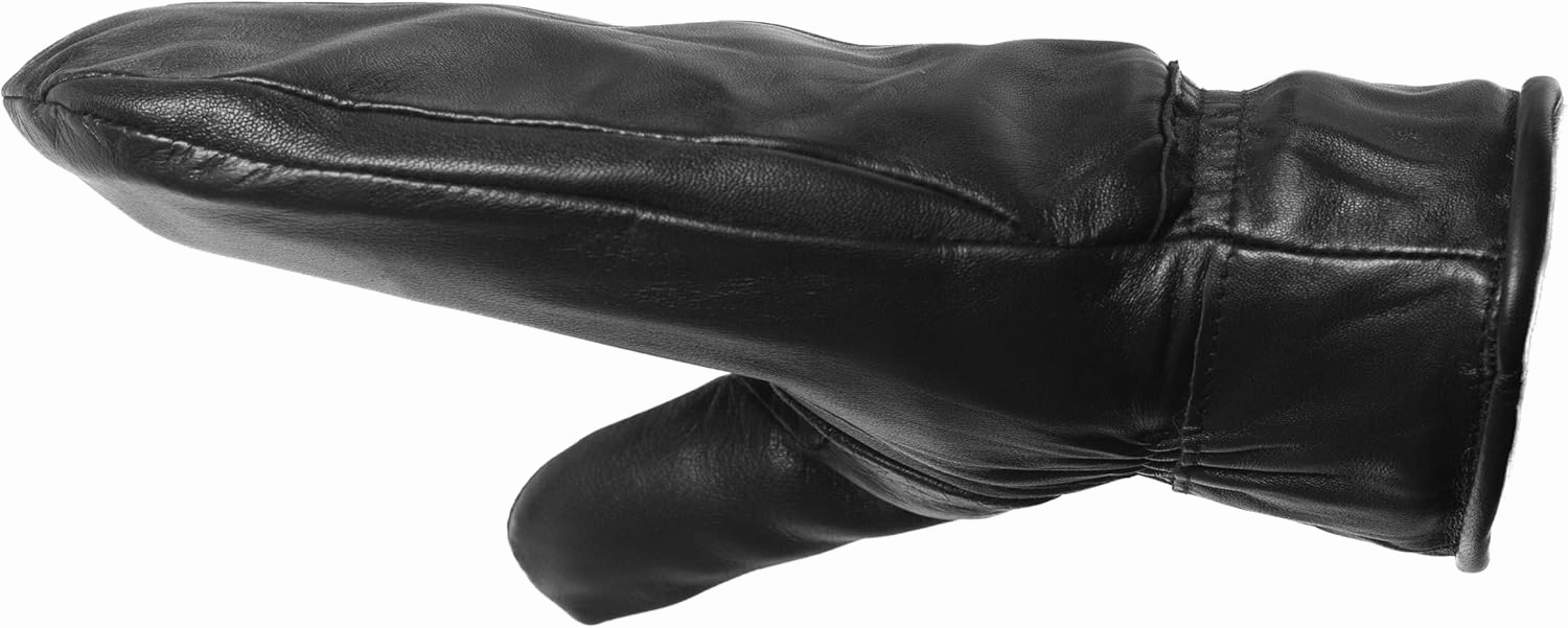 Park City Women’s Leather Mittens (100% Rabbit Fur Lined) Perfect for Driving, Skiing, and Winter Wear (Premium Lambskin)