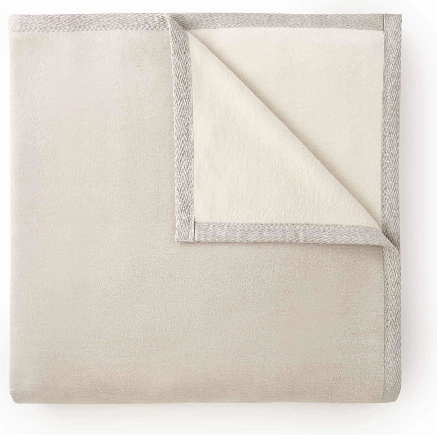 Peacock Alley Favorite Luxury Reversible Cotton Blanket for Year Around Use - 100% Long Staple Cotton, Imported from Portugal - King, Flint