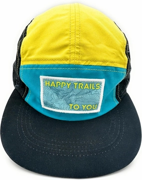 Peak Trail Running Hat for Men and Women, Sun Protection, Washable, Adjustable, 5 Panel, Lightweight, Ethically Manufactured Multi