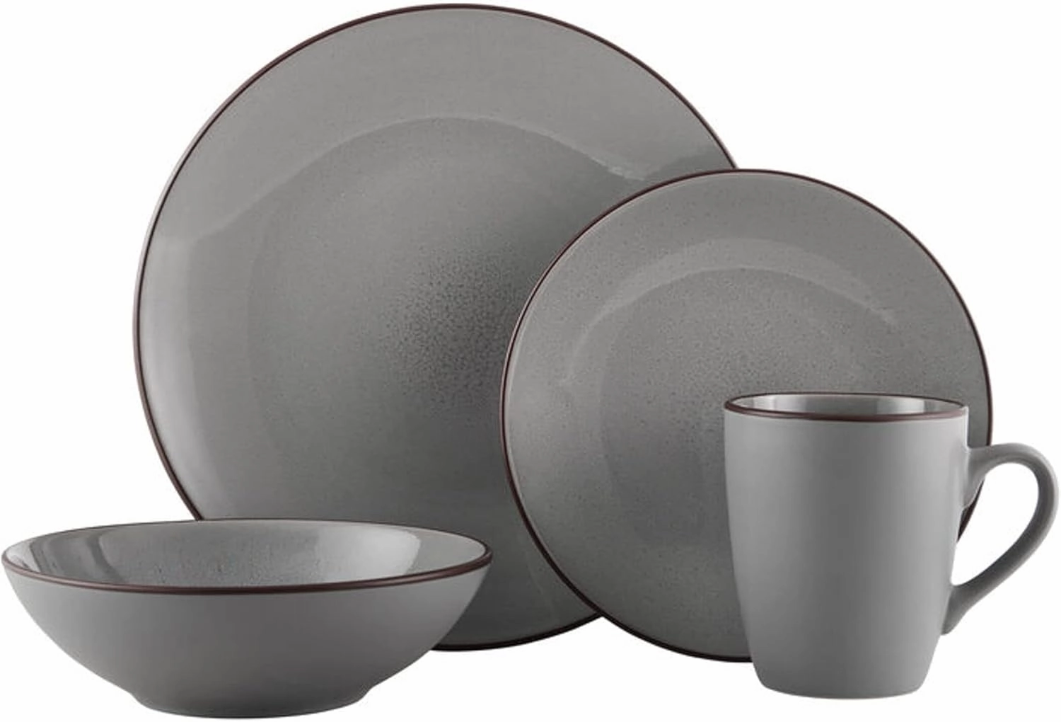 Pfaltzgraff Pierce 16-Piece Dinnerware Set, Service for 4, Gray