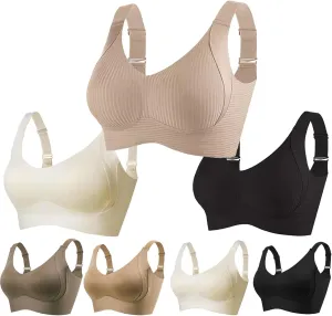 Philosophy Women's Ribbed Push up Adjustable Wireless Bra, Women's Ribbed Push up Adjustable Wireless Bra