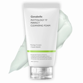 Phytology 17 Perfect Cleansing Foam – Skin-Soothing Gentle Coconut-Derived Cleanser, Luxurious Rich Foam for Deep Cleansing, Pore Cleansing & Soothing Sensitive Skin