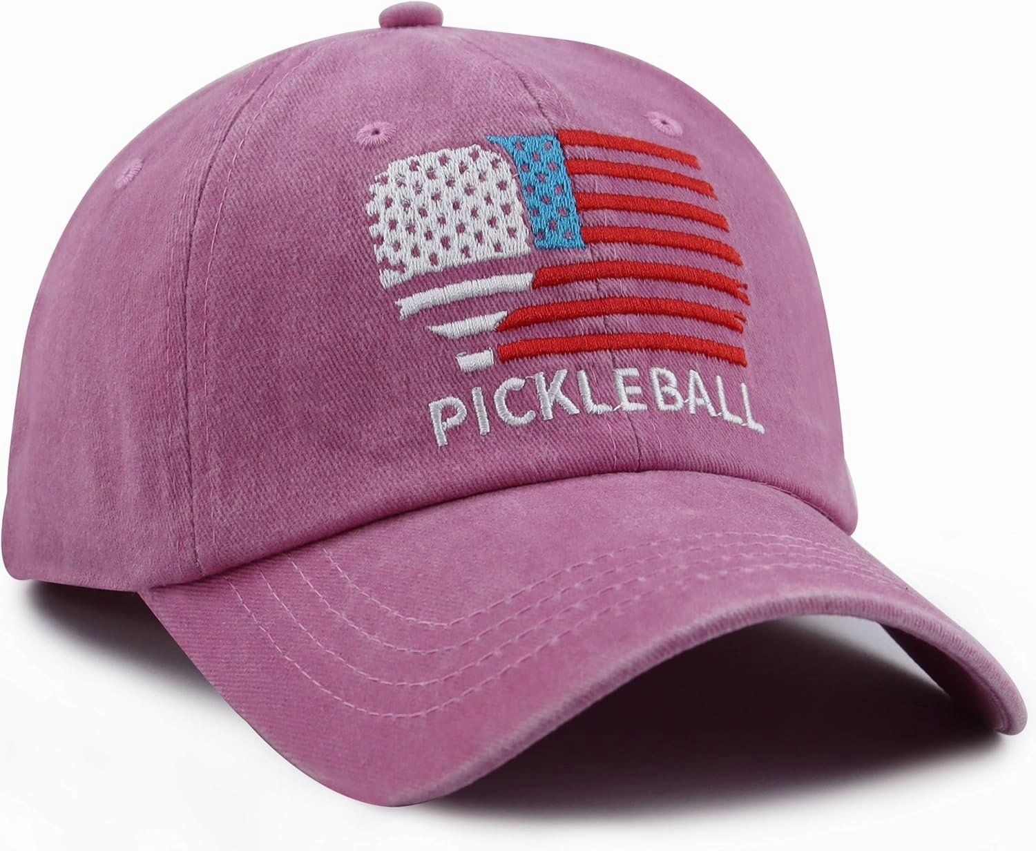 Pickleball Hats for Men Women, Adjustable Cotton American Flag Baseball Cap
