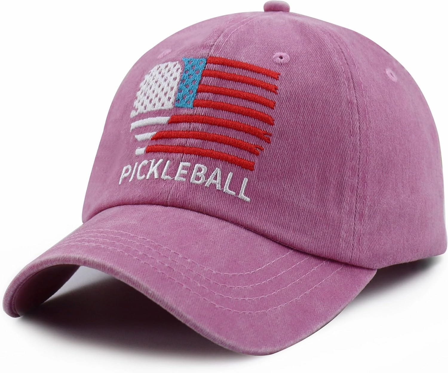 Pickleball Hats for Men Women, Adjustable Cotton American Flag Baseball Cap