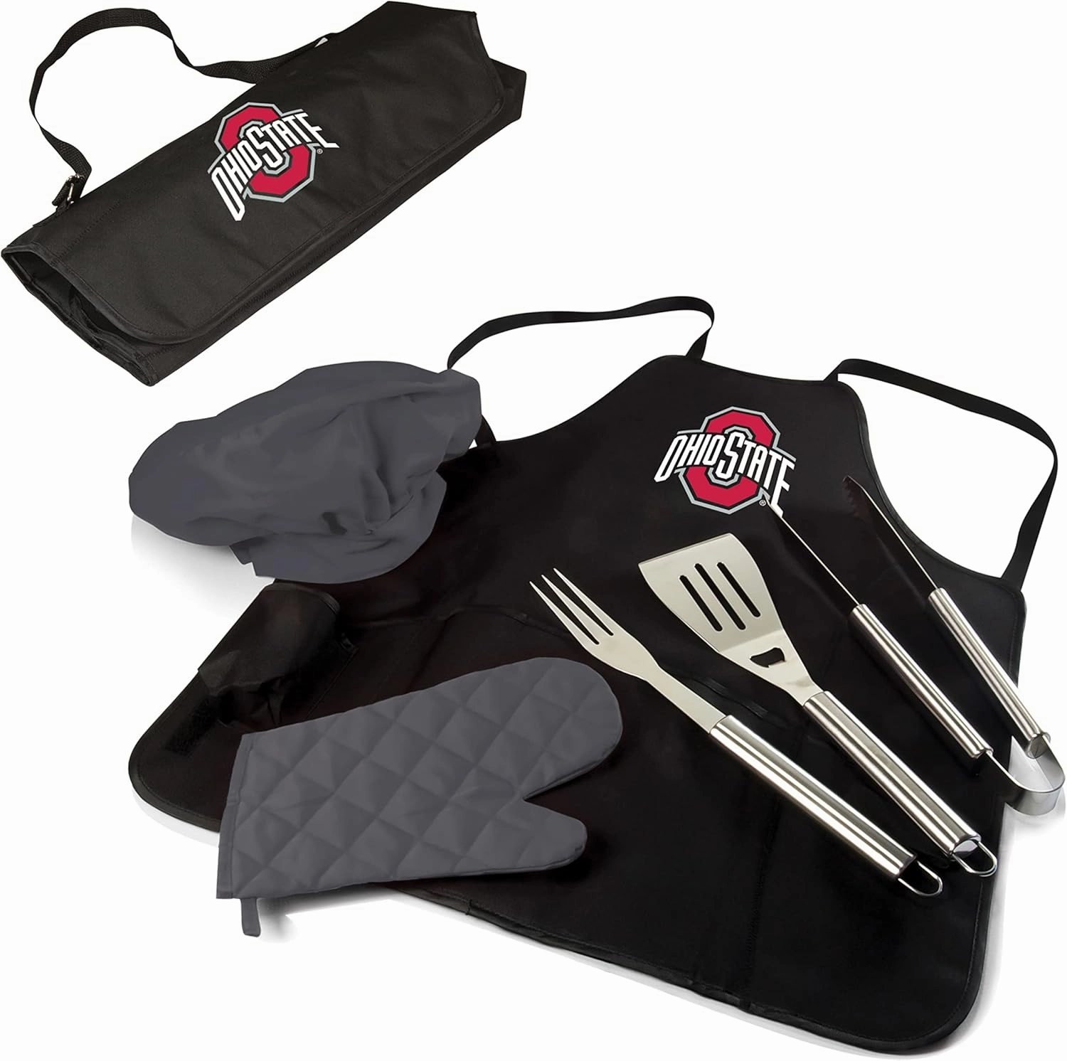 PICNIC TIME NCAA unisex-adult Ncaa Bbq Apron Tote Pro Grill Set