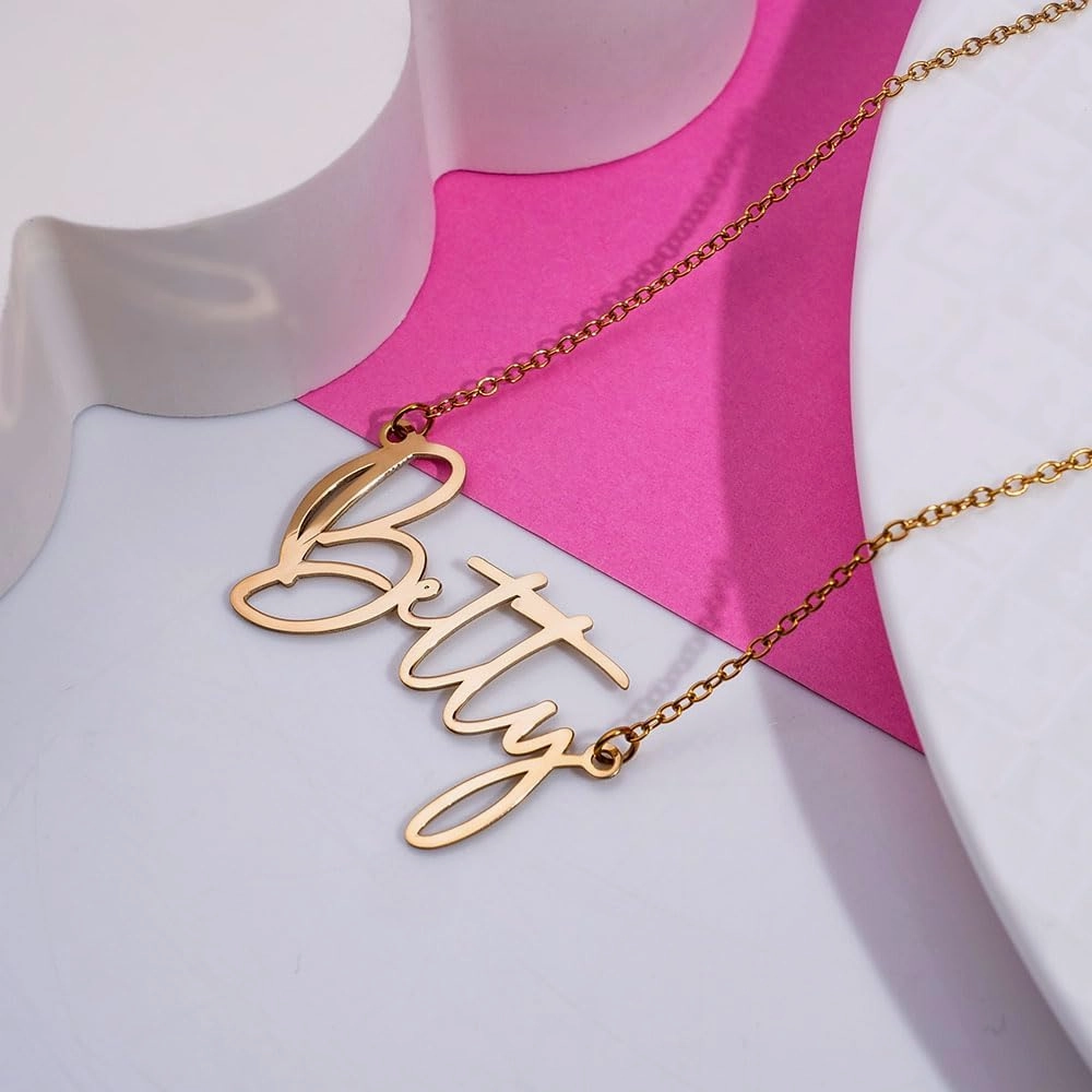 PicturesOnGold.com Custom Name Necklace For Women Personalized Name Necklace in Sterling Silver or Gold Necklace Personalized with any Name or Word