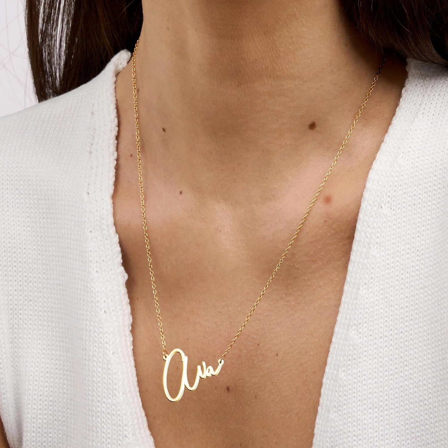 PicturesOnGold.com Custom Name Necklace For Women Personalized Name Necklace in Sterling Silver or Gold Necklace Personalized with any Name or Word