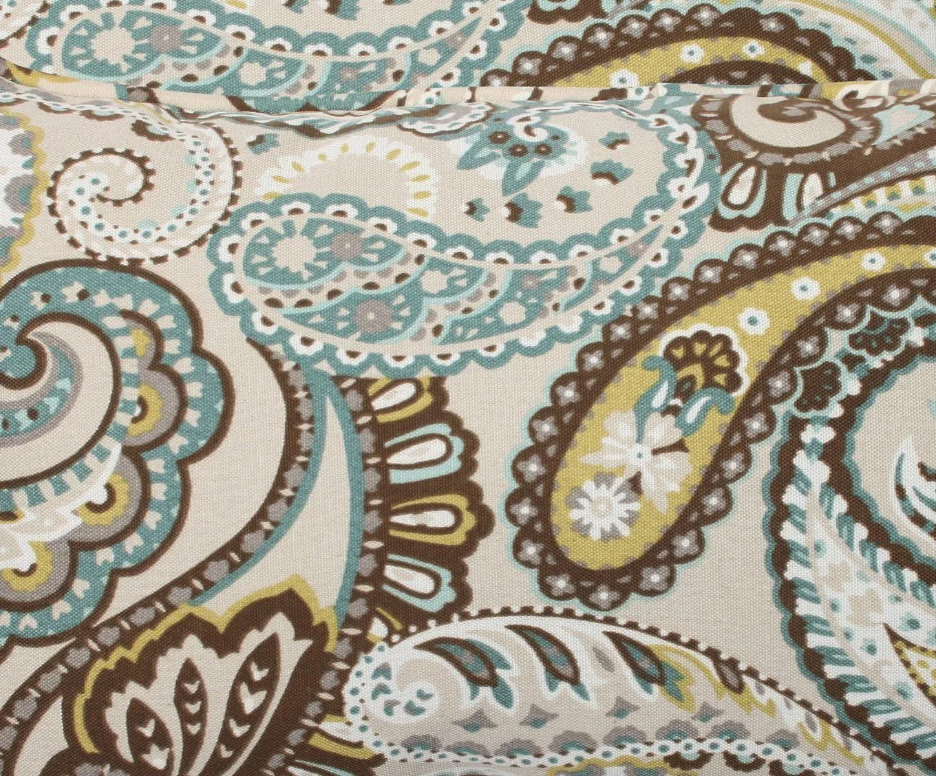 Pillow Perfect Paisley Indoor/Outdoor Accent Throw Pillow, Plush Fill, Weather, and Fade Resistant, Lumbar - 11.5" x 18.5" , Blue/Brown Tamara Quartz, 2 Count (Pack of 1)
