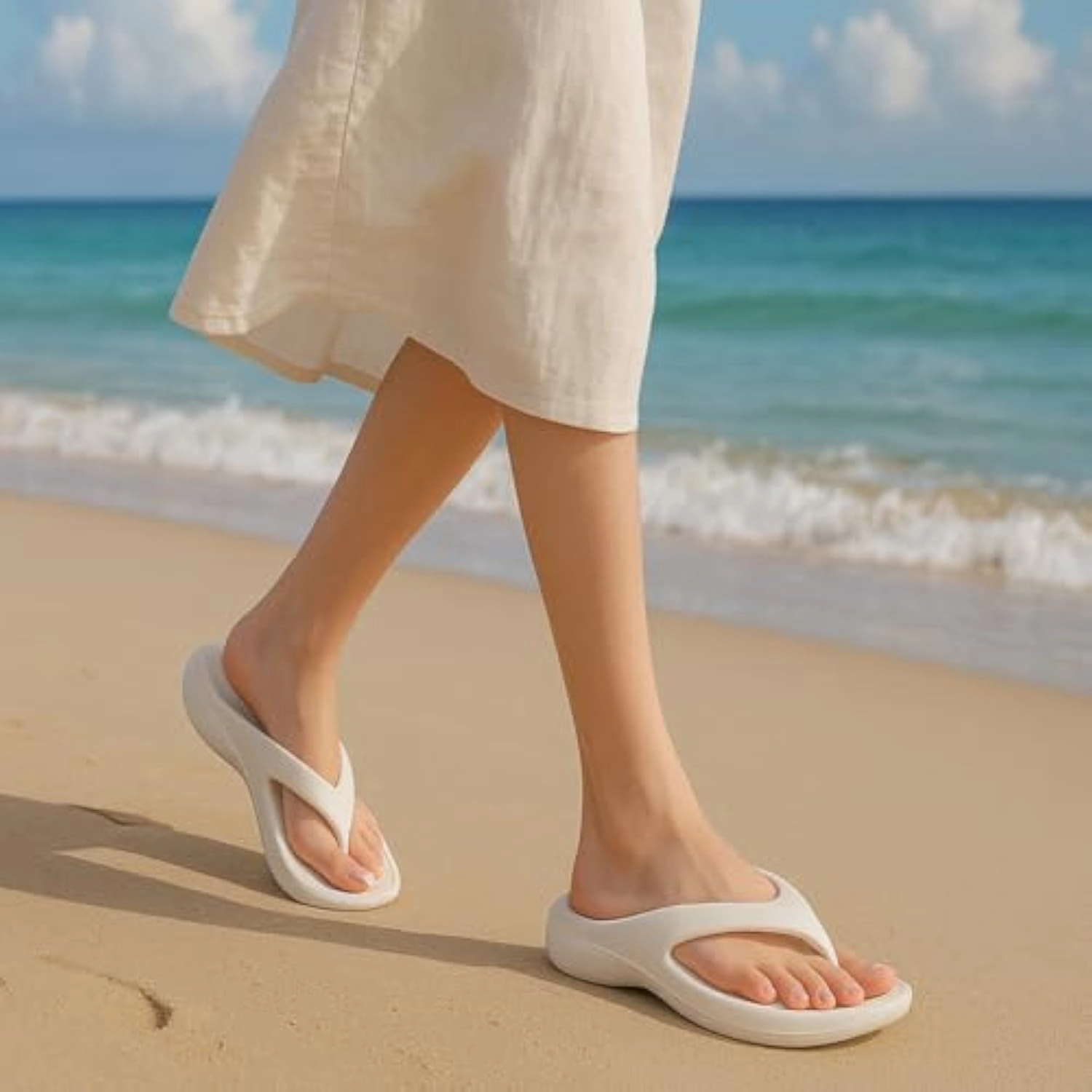 Pillow Arch Support Flip Flops, Platform Recovery Flipflops Orthopedic Sandals, Pillow Soft Summer Beach Shoes