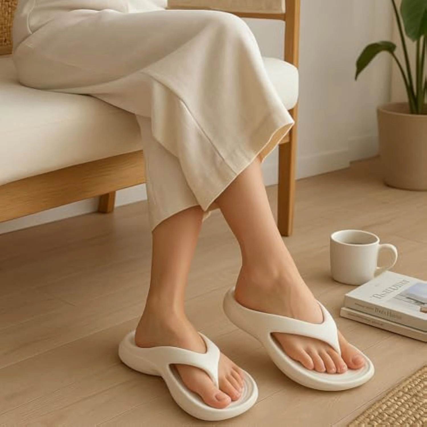 Pillow Arch Support Flip Flops, Platform Recovery Flipflops Orthopedic Sandals, Pillow Soft Summer Beach Shoes